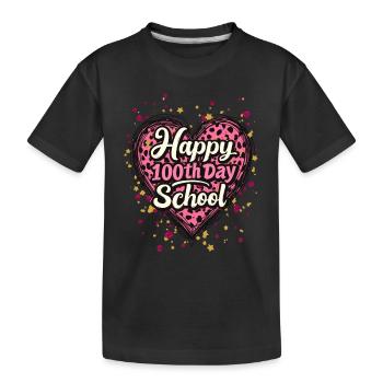 Happy One Hundred Day School für eine Lehrer und - Kinder Premium Bio T-Shirt - Schwarz - Vorne