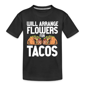 Florist Floral Flower Floristry - Kids' Premium Organic T-Shirt - black - Front