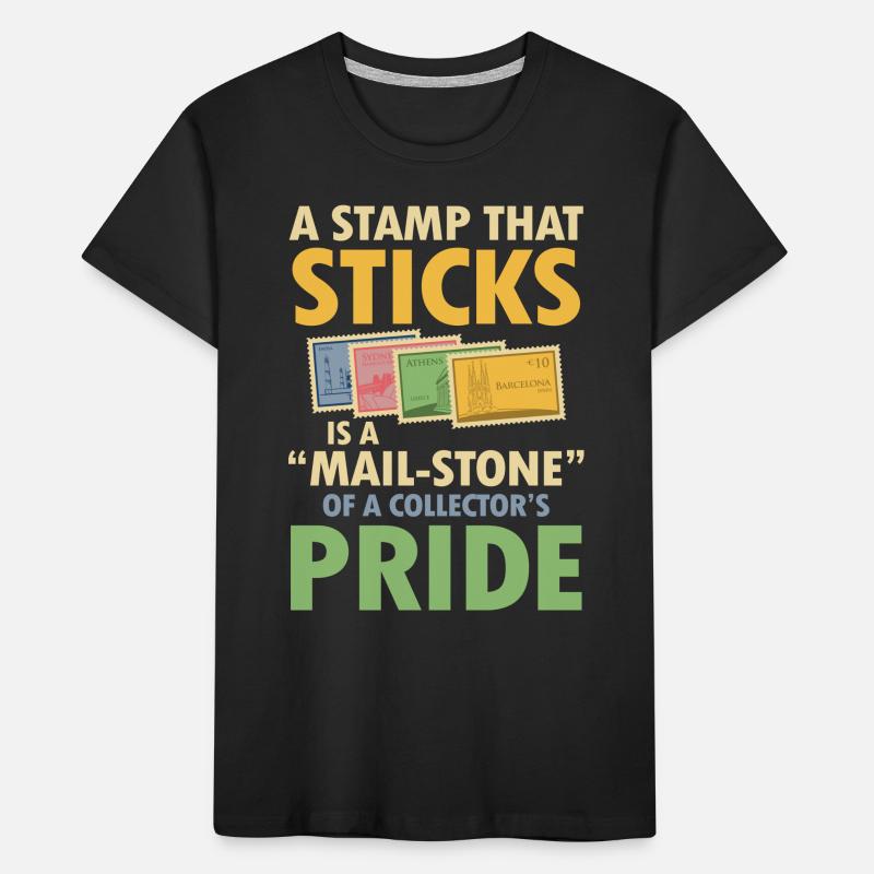 A Stamp That Sticks is a Mail-Stone Kinder Premium Bio T-Shirt