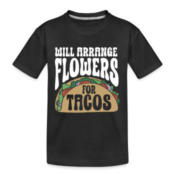 Florist Floral Flower Floristry - Kids' Premium Organic T-Shirt - black - Front