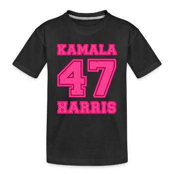 Kamala Harris, 47e présidente des États-Unis - T-shirt bio Premium Enfant - noir - Devant