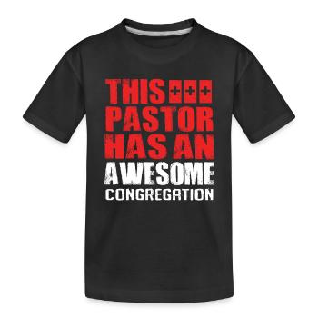 Pastor - Kids' Premium Organic T-Shirt - black - Front