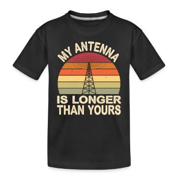 Mon antenne est plus longue que votre radio amateur - T-shirt bio Premium Enfant - noir - Devant