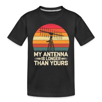 Antenne d’opérateur radio amateur plus longue que la vôtre - T-shirt bio Premium Enfant - noir - Devant