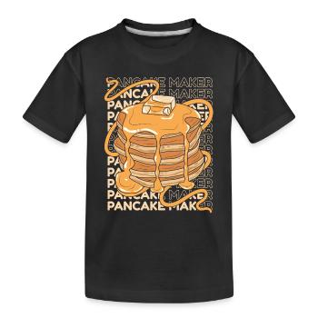 Recettes de crêpière Flapjack Griddlecake - T-shirt bio Premium Enfant - noir - Devant