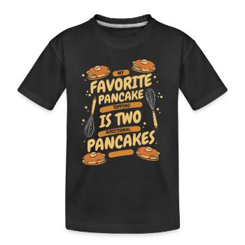 Favorite Pancake Topping Recipes Griddlecake - Kids' Premium Organic T-Shirt - black - Front