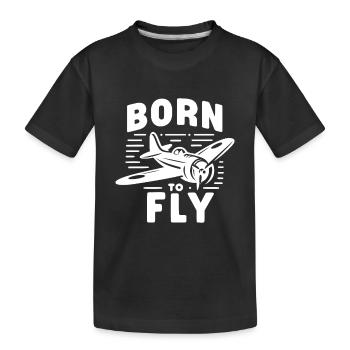 Né pour voler - T-shirt bio Premium Enfant - noir - Devant