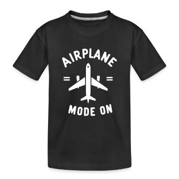 Flugzeugmodus Ein - Kinder Premium Bio T-Shirt - Schwarz - Vorne