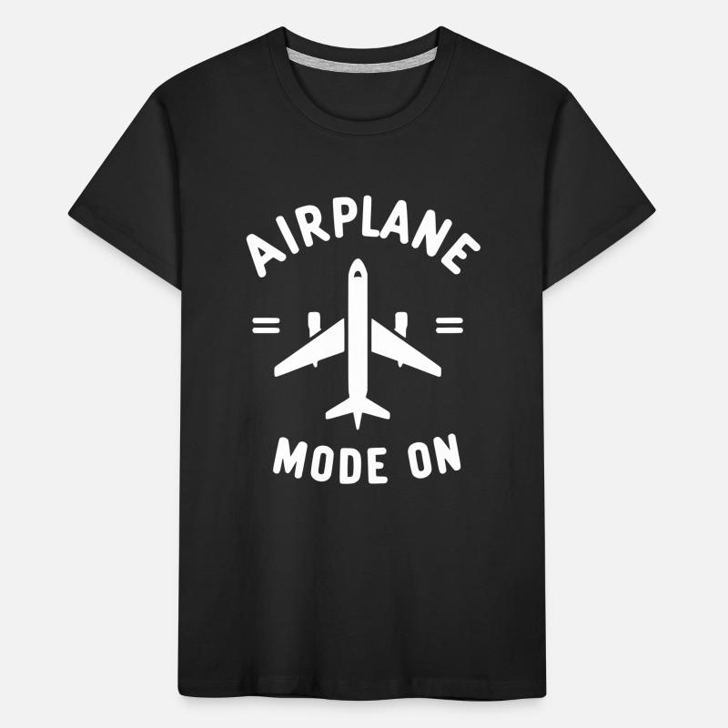 Flugzeugmodus Ein Kinder Premium Bio T-Shirt