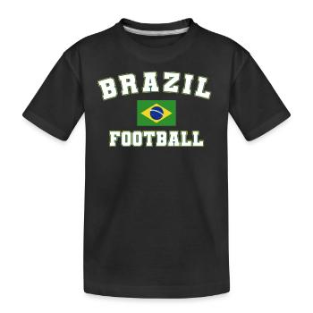 Brazil Brazil shirt Brazilian Rio de Janeirao - Kids' Premium Organic T-Shirt - black - Front