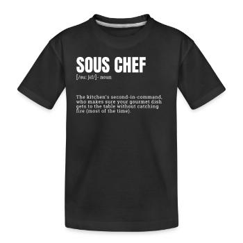Définition hilarante du sous-chef - T-shirt bio Premium Enfant - noir - Devant
