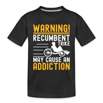 Tricycle couché Liegetrike Liegedreirad - T-shirt bio Premium Enfant - noir - Devant