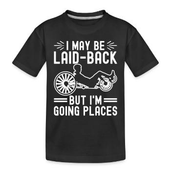 Tricycle couché Liegetrike Liegedreirad - T-shirt bio Premium Enfant - noir - Devant