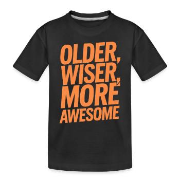 plus âgé, plus grand anniversaire plus vieux - T-shirt bio Premium Enfant - noir - Devant