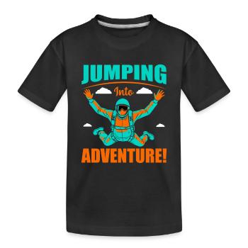 Sautez dans l’aventure ! - T-shirt bio Premium Enfant - noir - Devant