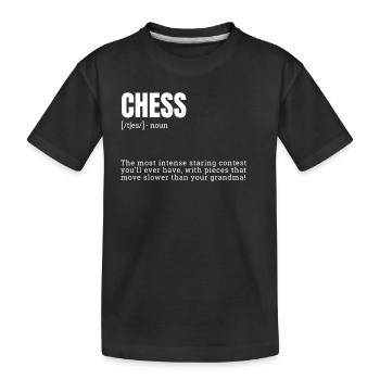Funny Chess Definition Indoor Hobbies Definition - Kinder Premium Bio T-Shirt - Schwarz - Vorne