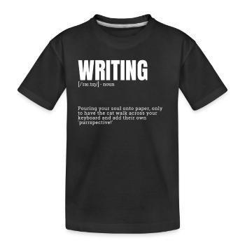 Funny Dictionary Definition Writing Indoor Hobbies - Kinder Premium Bio T-Shirt - Schwarz - Vorne