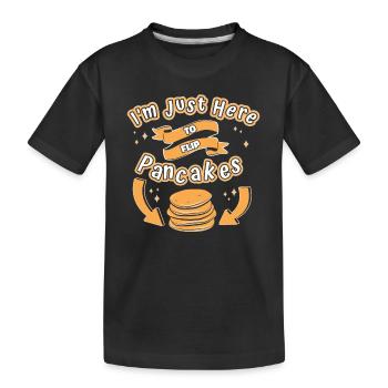 Juste ici pour retourner les recettes de crêpes Griddlecake - T-shirt bio Premium Enfant - noir - Devant