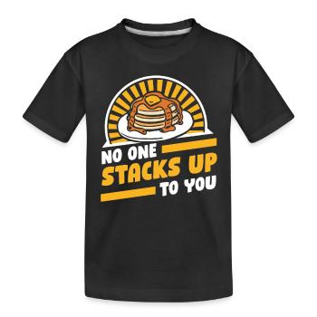 Personne ne s’empile jusqu’à vous Recettes Griddlecake - T-shirt bio Premium Enfant - noir - Devant