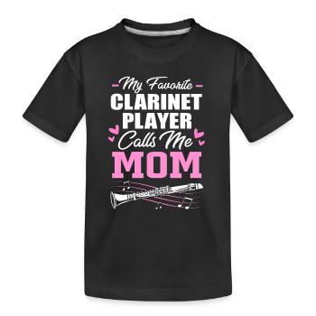 Clarinet - Kids' Premium Organic T-Shirt - black - Front