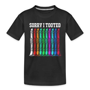 Clarinet - Kids' Premium Organic T-Shirt - black - Front