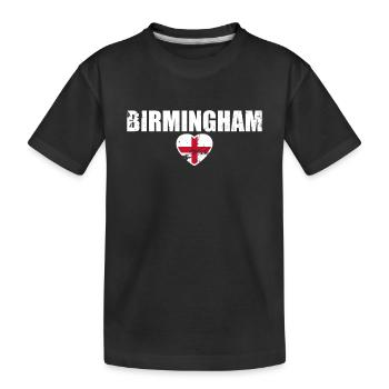 Birmingham, Angleterre, Vintage Drapeau Anglais - T-shirt bio Premium Enfant - noir - Devant