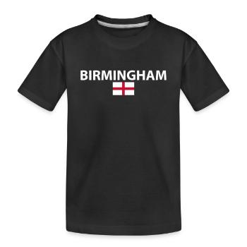 Birmingham Angleterre Drapeau anglais Anglais - T-shirt bio Premium Enfant - noir - Devant
