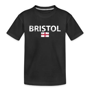 Bristol Angleterre Vintage Drapeau anglais Anglais - T-shirt bio Premium Enfant - noir - Devant