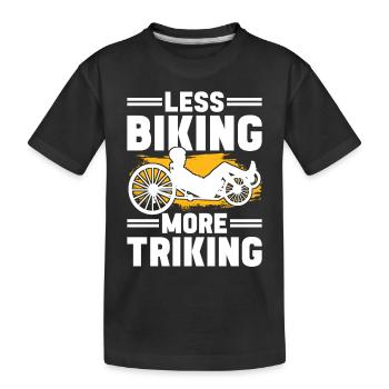 Tricycle couché Liegetrike Liegedreirad - T-shirt bio Premium Enfant - noir - Devant