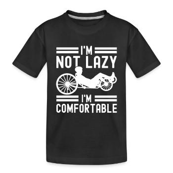 Tricycle couché Liegetrike Liegedreirad - T-shirt bio Premium Enfant - noir - Devant