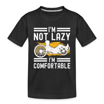 Tricycle couché Liegetrike Liegedreirad - T-shirt bio Premium Enfant - noir - Devant