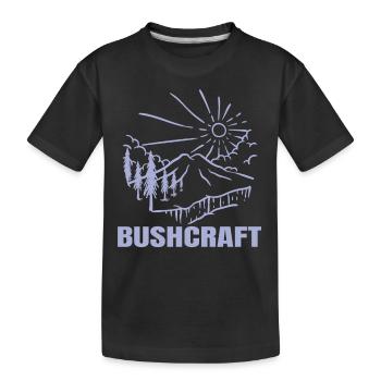 Bushcraft - Busch Genie mit Craftiness - Kinder Premium Bio T-Shirt - Schwarz - Vorne