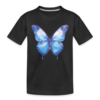 Butterfly Schmetterlinge Schmetterling - Kinder Premium Bio T-Shirt - Schwarz - Vorne