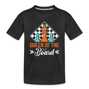 Dame des Bretts. - Kinder Premium Bio T-Shirt - Schwarz - Vorne