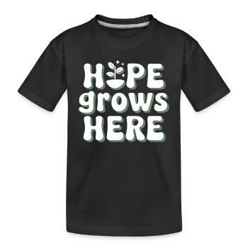 Optimisme climatique, Jour de la Terre, Durabilité - T-shirt bio Premium Enfant - noir - Devant
