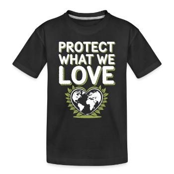 Optimisme climatique, Jour de la Terre, Durabilité - T-shirt bio Premium Enfant - noir - Devant