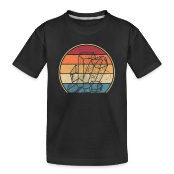 Rétro Géologue Collectionneur de pierres Collectionneur de minéraux - T-shirt bio Premium Enfant - noir - Devant