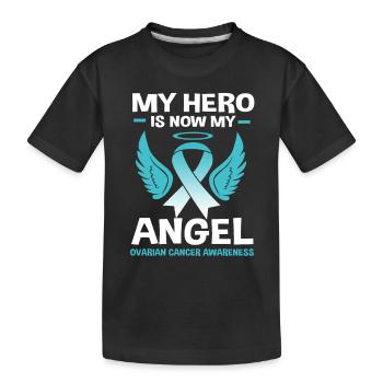 Eierstockkrebs Krebs-Überlebender Krebs - Kinder Premium Bio T-Shirt - Schwarz - Vorne