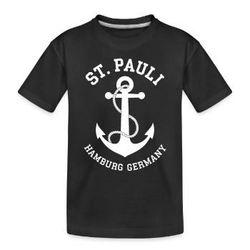 St. Pauli Hamburg Anker Reeperbahn - T-shirt bio Premium Enfant - noir - Devant