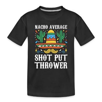 Nacho Lanceur De Poids Moyen Avec Sombrero Et - T-shirt bio Premium Enfant - noir - Devant