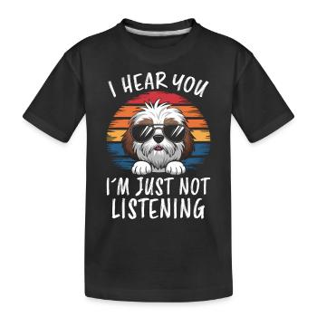 Shih Tzu Dire Chiens Drôle Shih Tzu Cadeau - T-shirt bio Premium Enfant - noir - Devant