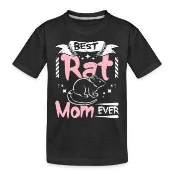 Best rat mom ever - Kinder Premium Bio T-Shirt - Schwarz - Vorne