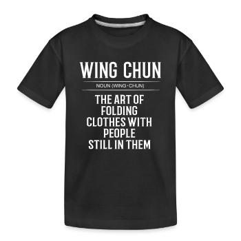 Wing Chun - Kinder Premium Bio T-Shirt - Schwarz - Vorne