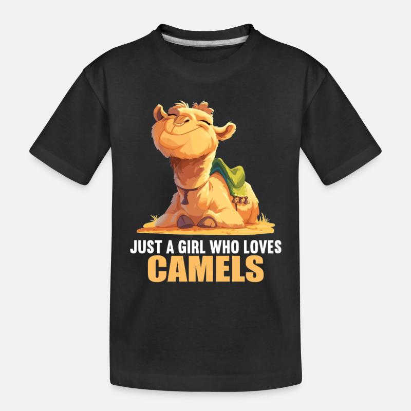 Camel Kamele Kamel - Kinder Premium Bio T-Shirt - Schwarz