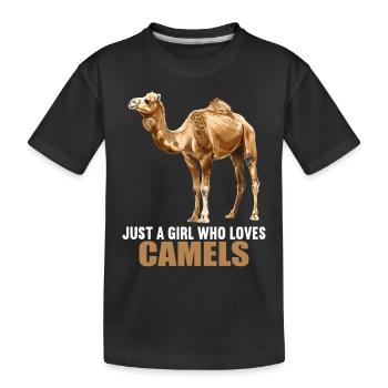 Camel Kamele Kamel - Kinder Premium Bio T-Shirt - Schwarz - Vorne