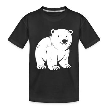ours polaire - T-shirt bio Premium Enfant - noir - Devant