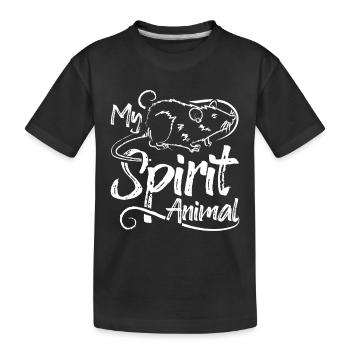 Les rats sont mon animal spirituel - T-shirt bio Premium Enfant - noir - Devant