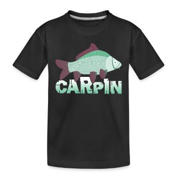 Awesome Carp - Kids' Premium Organic T-Shirt - black - Front