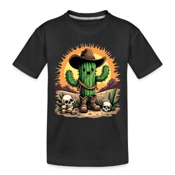 CACTUS COWBOY - T-shirt bio Premium Enfant - noir - Devant