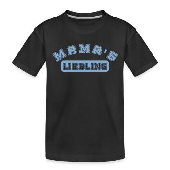 Mama's Liebling rosa Geschenk Mama Sohn Tochter - Kinder Premium Bio T-Shirt - Schwarz - Vorne